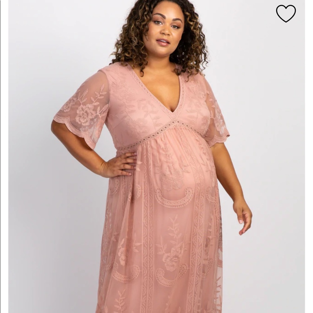 Pink blush maternity dress